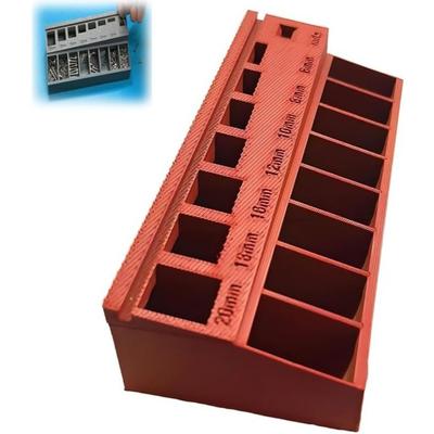 Neu Mit 7 Messschlitzen M3 Schraubensortierer Tragbar Praktisch Schraubenlängensortierer Tablett Organizer Muttern Aufbewahren
