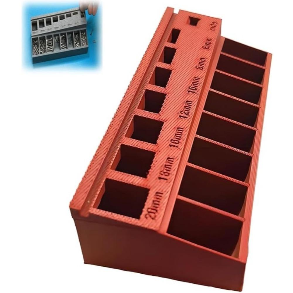 Practical Screw Length Sorter Tray With 7 Measuring Slots Screw Toolbox Organizer  Small Hardware