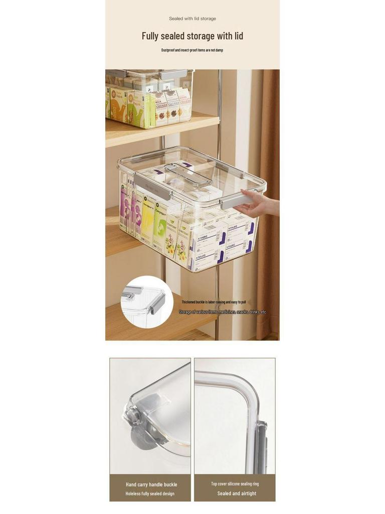 Transparente Kunststoff-Aufbewahrungsbox für Zuhause, Auto und Bücher - Ideal für Kleidung und Organisation