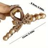 1pc Luxury Imitation Pearl Hair Claw Elegant Retro Hairclip Hair Coiling Tools Perfect Gift Women Daily Wear Hair Clip Accessory