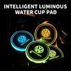 New Led Car Cup Drink Holder Logo Light USB Charging Luminous Coaster For Volkswagen Sagitar GTI Polo Passat R-Line Jetta R