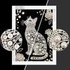 Pearl Painting Cat Shape Beaded DIY Frameless Handmade Craft DIY Pearl Painting Kits for Home Wall Women Birthday Mother's Day