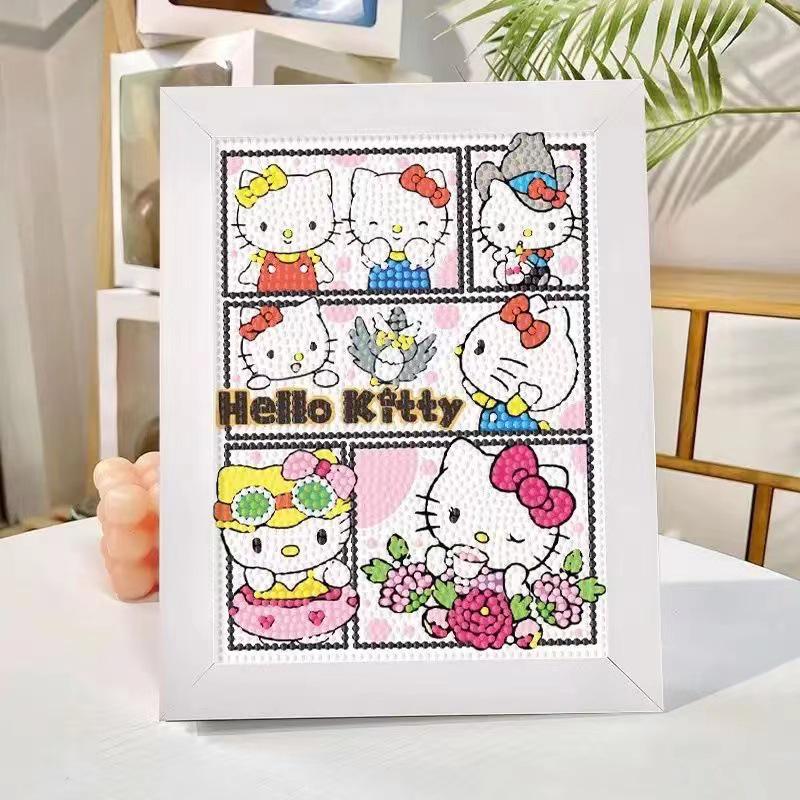 Kuromi Cartoon Diamond Painting Kit: Peace & Joy DIY Gift for Students and Kids.