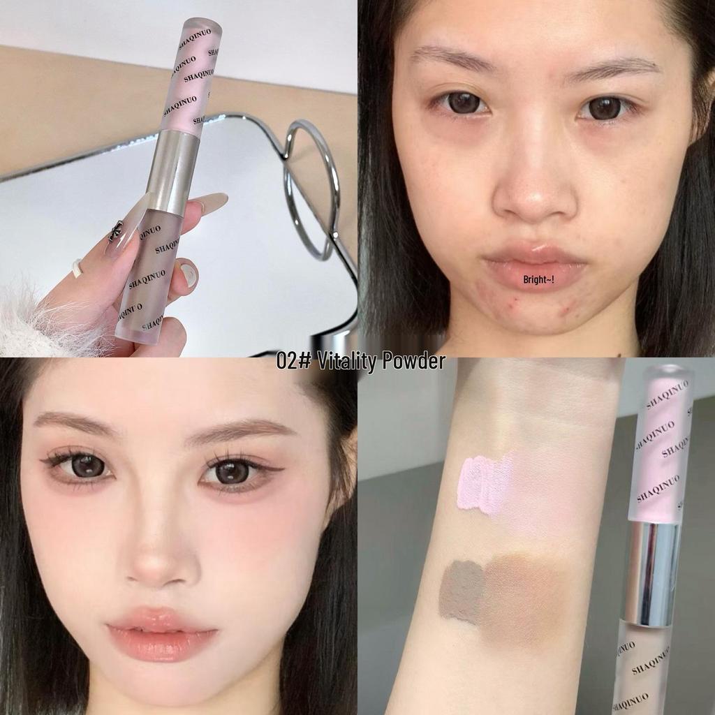 SHAQINUO Dual-Ended Liquid Contour & Highlight Pen: Plumping, Brightening, Multi-use for Natural Radiance.