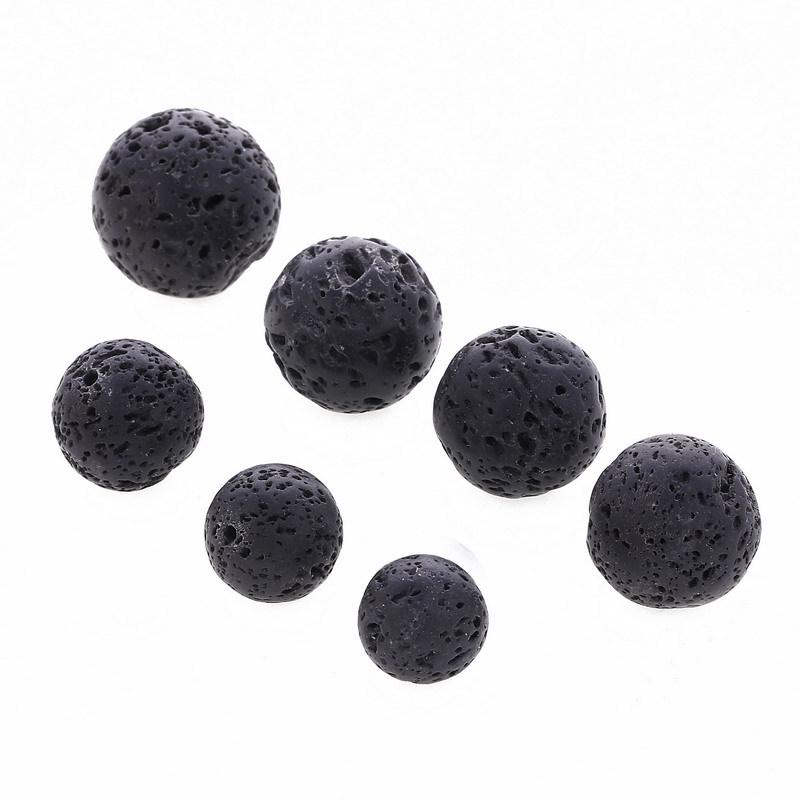 Natural Lava Stone Diffuser Accessories - Volcanic Beads 12/14/16/18MM for DIY Jewelry