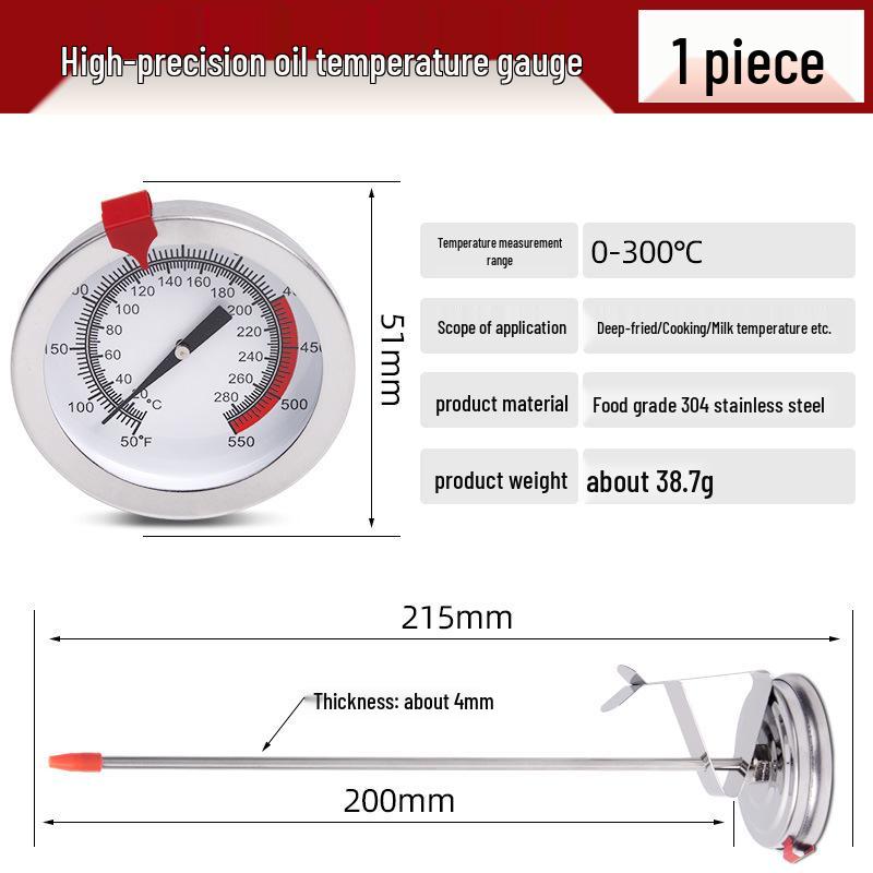 Digital Kitchen Thermometer: Food, Water, Milk, Oil & Baking Probe
