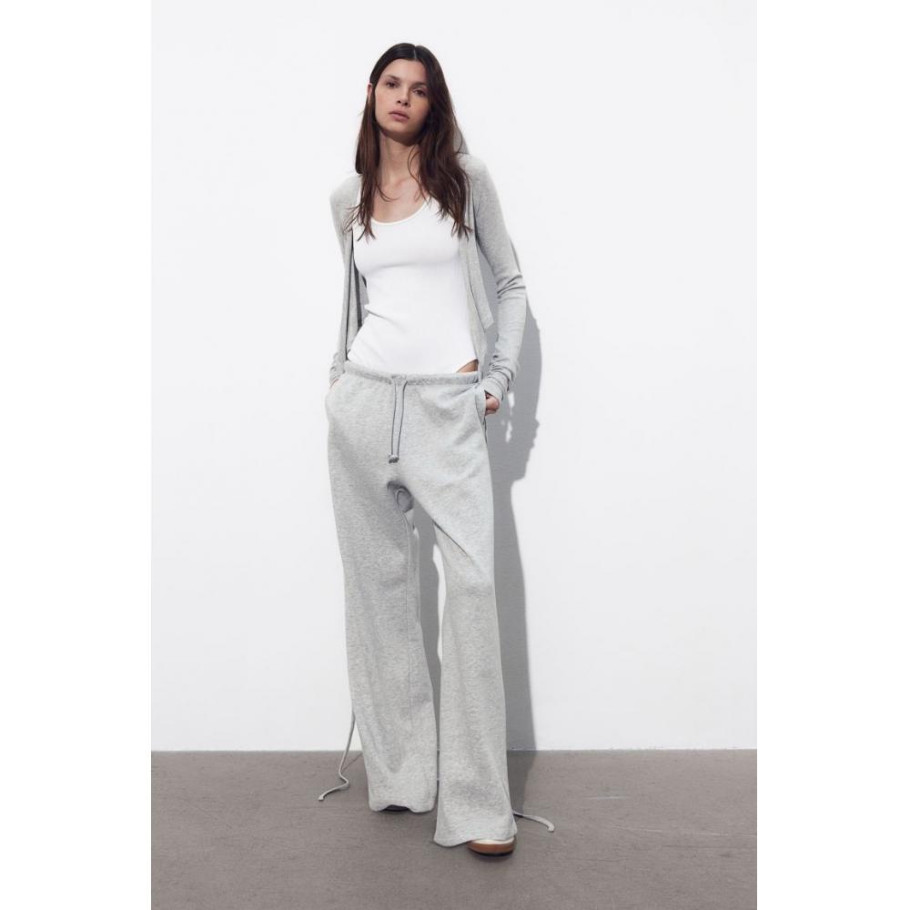 

Широкие брюки-джоггеры HM Светло-серый меланж