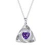 Geometric Witch Knot Zodiac Necklace - Celtic Pendant with Twelve Stones Holiday Gift