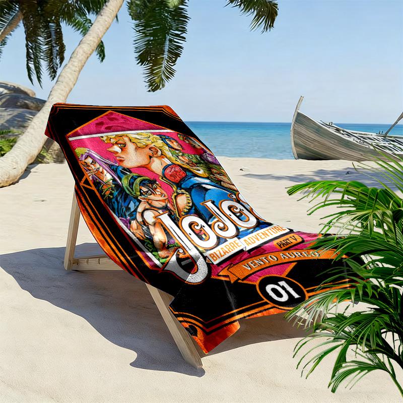 JoJo's Bizarre Adventure: Epic Characters Beach Towel Outdoor Camping Beach Towel for Vacation Photos Quick-drying Swim Towel Absorbent Bath Towel