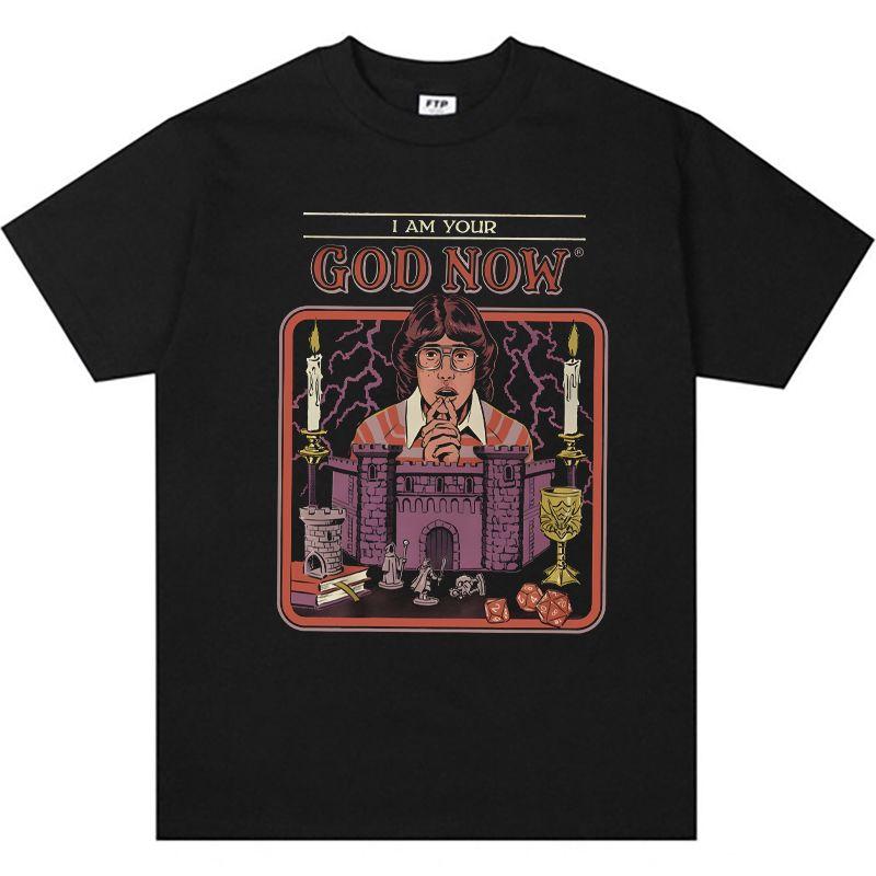 Fun Supernatural American Funny Illustration T-shirt, Vintage Men's and Women's Loose Short-sleeved T-shirt