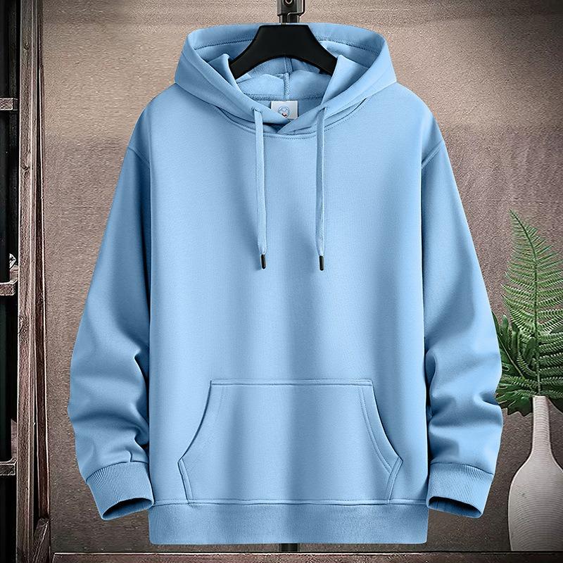 QICED Męska Moda Casual Jednolity Kolor Nadruk Jesień Zima Bluza z Kapturem Casual Chic