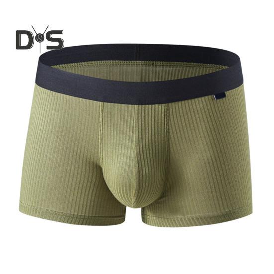 

Мужские трусы-боксеры средней талии U-образные ребристые шорты трусы дышащие эластичные удобные трусы M армия зеленый