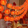 Persimmon Ruyi Solar String Lights: Red Lanterns for New Year and Spring Festival Courtyard Decor