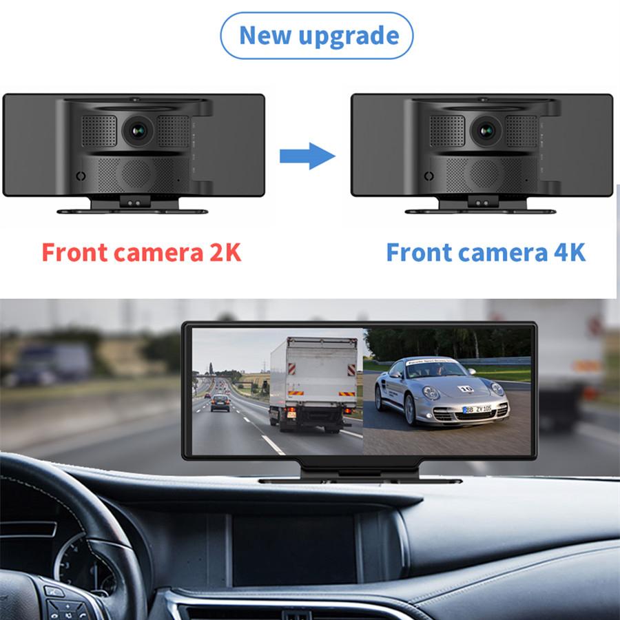 10.26" 4K For Carplay Car Mirror Dashboard Video Recording DVR APP Control USA