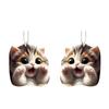 Acrylic 2d Fashionable Cat Car Pendant Playful Cartoon Art For Accessories Vehicle