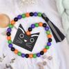 Pumpkin Black Cat Halloween Wooden Bead Garland Halloween Bead String  Bracelet Making Accessory
