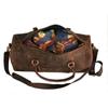 Brown Vintage Leather Duffel Bag Mens Buffalo Travel Weekend Luggage Carry On BG