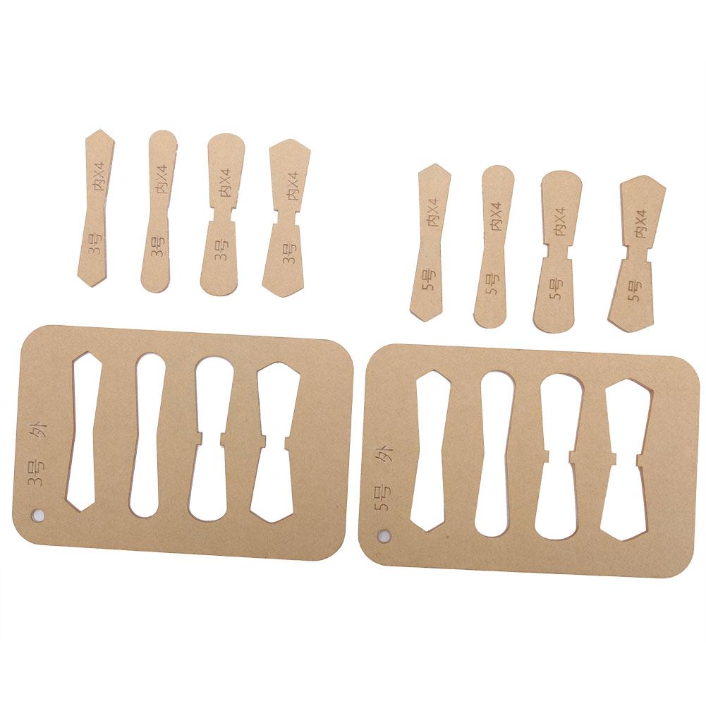 10Pcs Leather Acrylic Template DIY HandMade Craft Zipper D Ring Pull Tabs Sheet Stencil Tools
