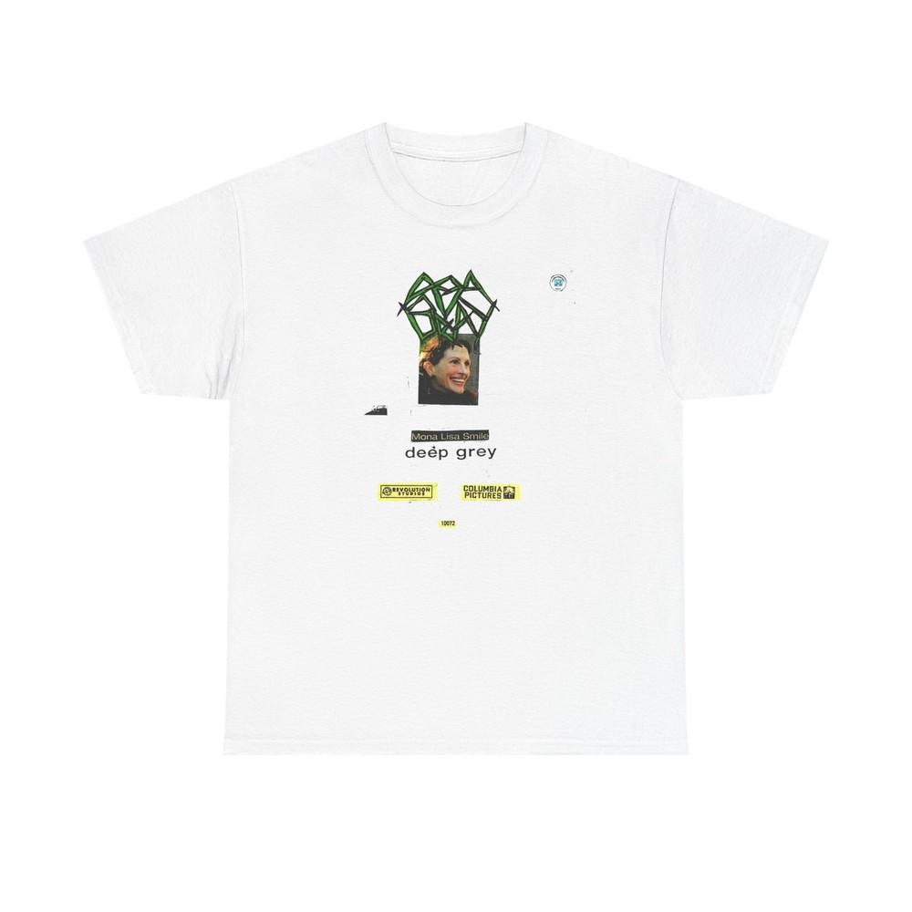 Deep Grey Mona Lisa Smile Shirt | Noise Unisex T-Shirt M