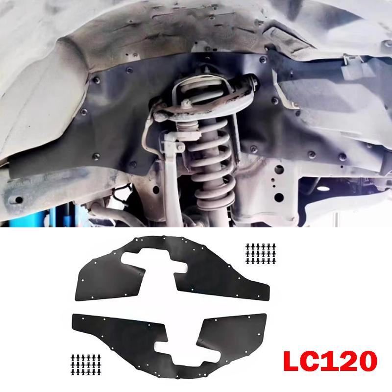 Splash Guard Fender Liner Protector Compatible with Toyota Land Cruiser Prado GRJ120 LC120 Lexus GX Front Wheel 2 Pieces 03-09