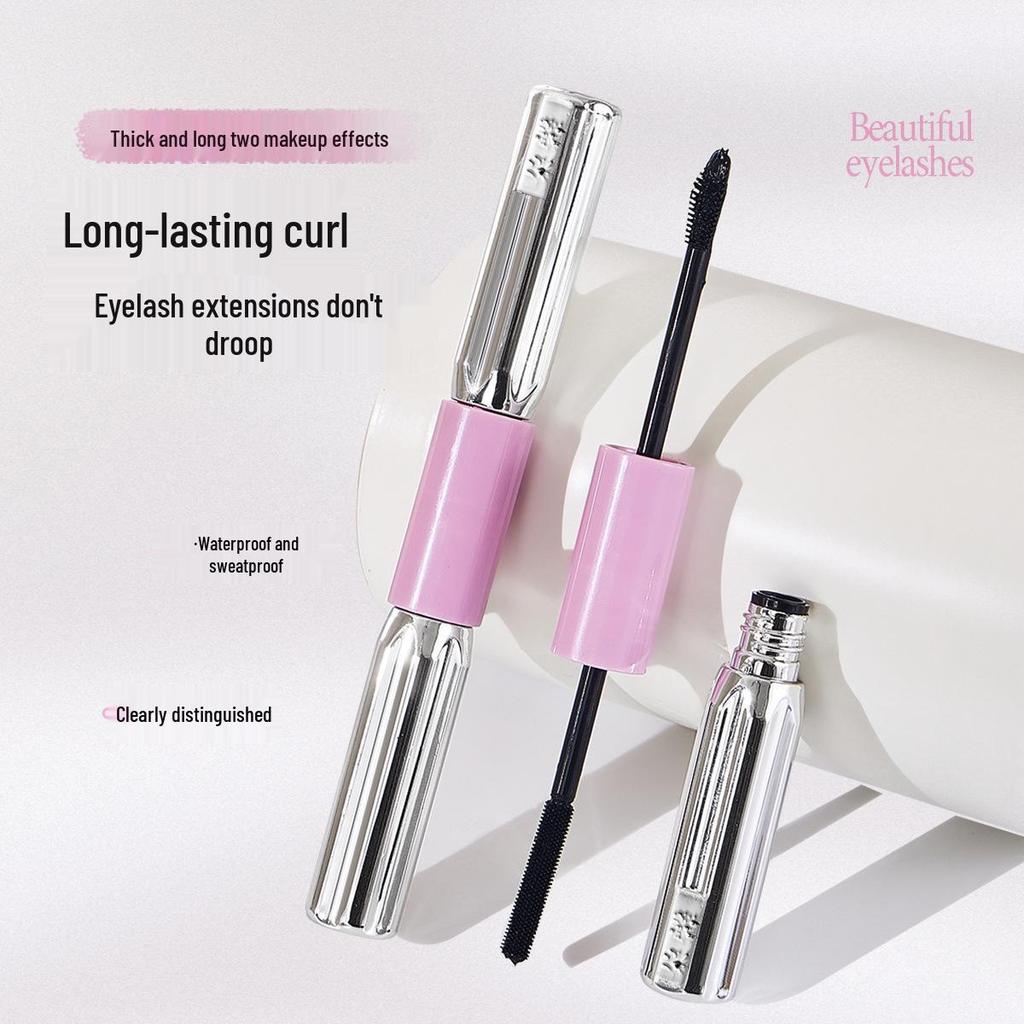 Barbell Double-Headed Waterproof Mascara with Lengthening, Curling & Smudge-Proof Primer