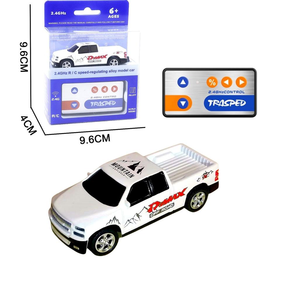 1:64 Remote Control Car - Alloy Body, LED Lights & Off-Road Simulation, Toy for Kids 6-12 Years