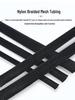 Black Flame Retardant Nylon Braided Mesh Tubing for Cable Protection & Shock Absorption