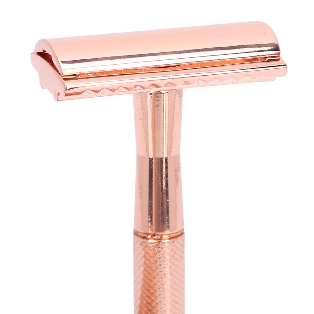 Men Manual   Zinc Alloy NonSlip CloseFitting DoubleSided Blade Shaving Knife(Silver )