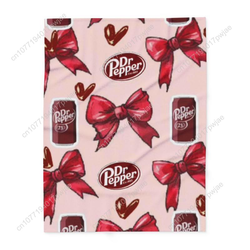 Pepper With Coquette Bow Flat Velvet Blanketmultipurpose Soft Office Bedding Blanket Plushthin Quilt Custom Blankets