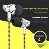 2018 New Sport Earphone Headset Super Bass 3.5mm Earphone Wired Crack Headset Button with Mic Handsfree Earphone for Samsung MP3 MP4