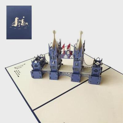 Biglietto di auguri 3D Torre di Londra Natale e Compleanno