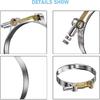 10Pack T Bolt Hose Clamp 46-52mm for 1.5" Hose ID, Stainless Steel Radiator Heavy Duty Hose Clamp Intake Clamp