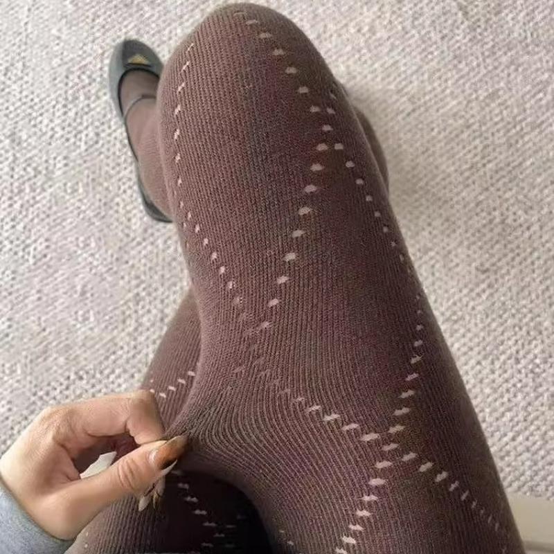 2026 Knitted Tights Women Sexy Jacquard Pantyhose High Waist Elastic Winter Basic Pantyhose Lolita Y2K Leggings Slim Sockings