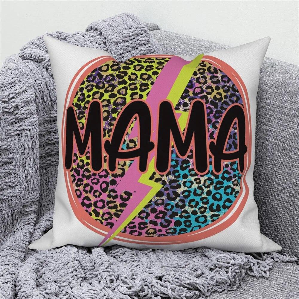 Flower Alphabet Pillowcase Cushion Cover Mother's Day  Car Sofa Home Decor Mom Gift
