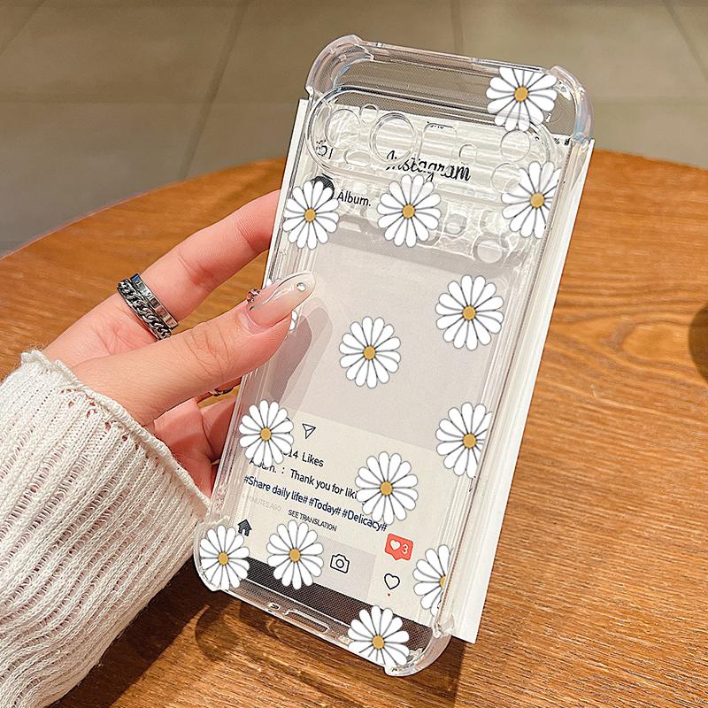 Colorful Flowers Printed TPU Phone Case For Google Pixel 9 Pro Pixel 9 Pro XL Clear Soft Silicone Back Cover For Google Pixel 9A