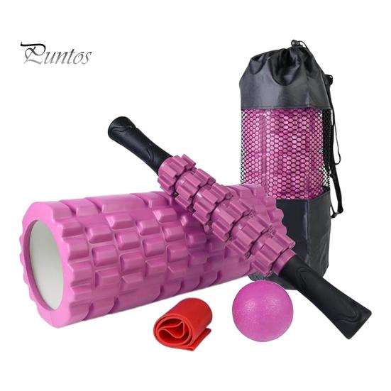 5-in-1-Schaumstoffrollen-Set, Yoga-Roller, Massagestab, Massageball, Widerstandsband-Set, Muskelentlastungswerkzeug für Läufer, Sportler, Yoga, Pilates, Schüler, Körper