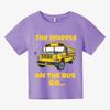 Boys Girls Tshirt The Wheels on The Bus Car Graphic T Shirt Happy Birthday Gift Party Gift Kids Clothes Tops Cotton Short Sleeve