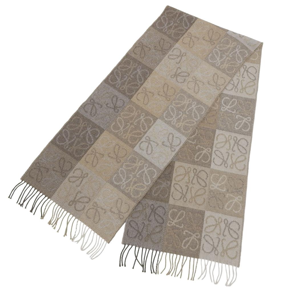 Great LOEWE Scarf Beige brown wool Women Used
