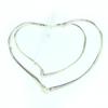 Tolles TIFFANY&Co. Pierce Open Heart Creolen, Mittel Silber AG925 Damen Gebraucht