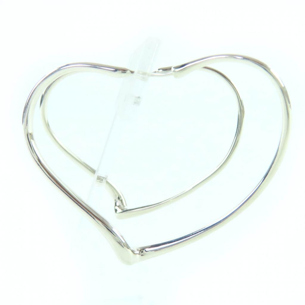 Tolles TIFFANY&Co. Pierce Open Heart Creolen, Mittel Silber AG925 Damen Gebraucht