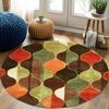 Gothic Death Moth Moon Round Rug - Washable Anti-Slip Doormat for Home, Hotel, Living Room and Entryway Decor