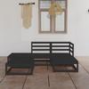 VidaXL Garden Lounge Set 5 Pcs Patio Furniture Outdoor Furniture Set Garden Furniture Terrace Furniture Black 3075483