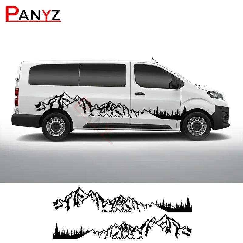 2Pcs/Lot Car Stickers Motorhome Camper Van For Peugeot Expert Fiat Scudo Citroen Jumpy DIY Graphics Decals Tuning Accessories