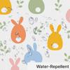 Easter Shower Curtain Happy Easter Cute Rabbit Floral Bathroom Decor Set, Colorful Rainbow Easter Bunny Cloth Fabric Bathroom