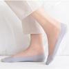 4 Pairs Womens Ice Silk No Show Socks Non-Slip Invisible Shallow Mouth Boat Socks Ultra Thin Summer Low Cut Socks