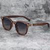 Trendy Wood Grain Sunglasses for Women Men Square Frame UV Protection Cycling Outdoor Street Fashion