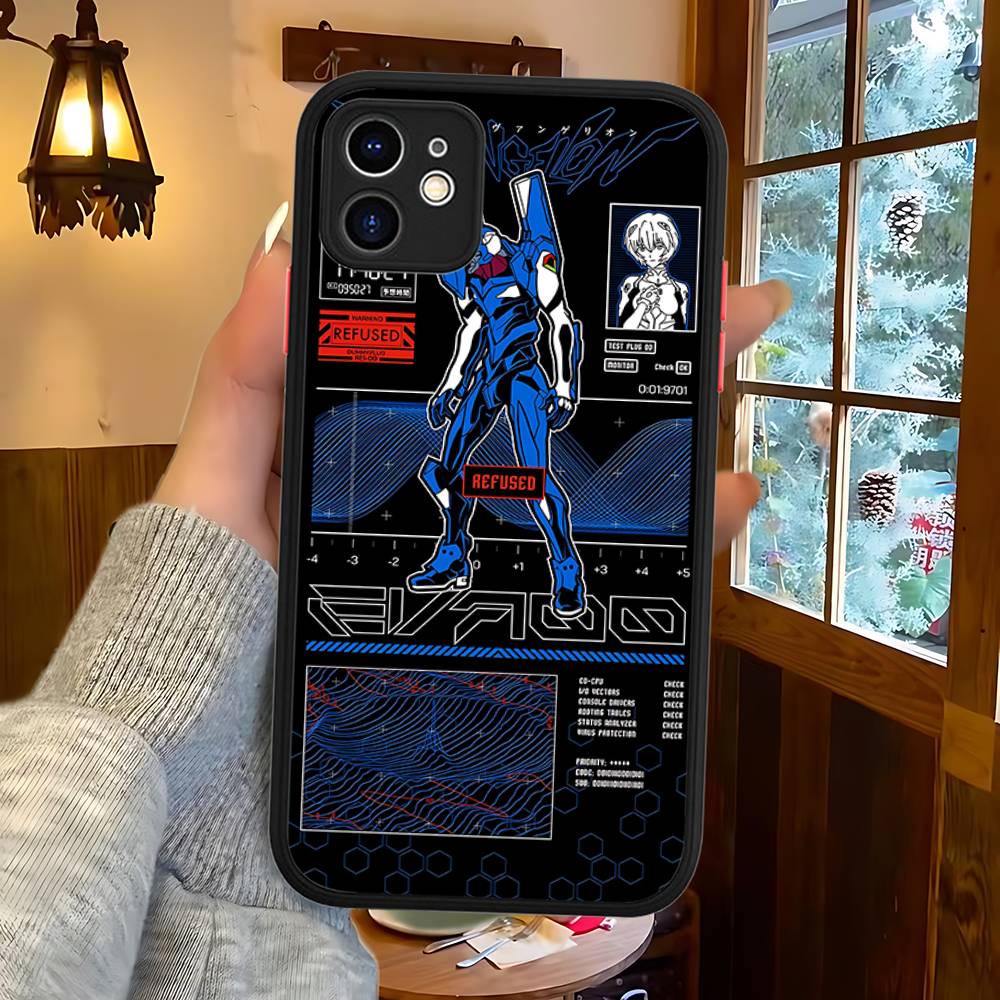 

Anime E-Evangelions Phone Case For IPhone 11 12 13 14 15 16 Pro Plus X XS MAX Matte Bumper Shockproof Cover iphone X