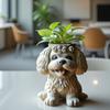 Silicone Flower Pot Mold With Adorable Dog Design Multi Purpose Crafting Tool For Cement Plaster Resin Projects