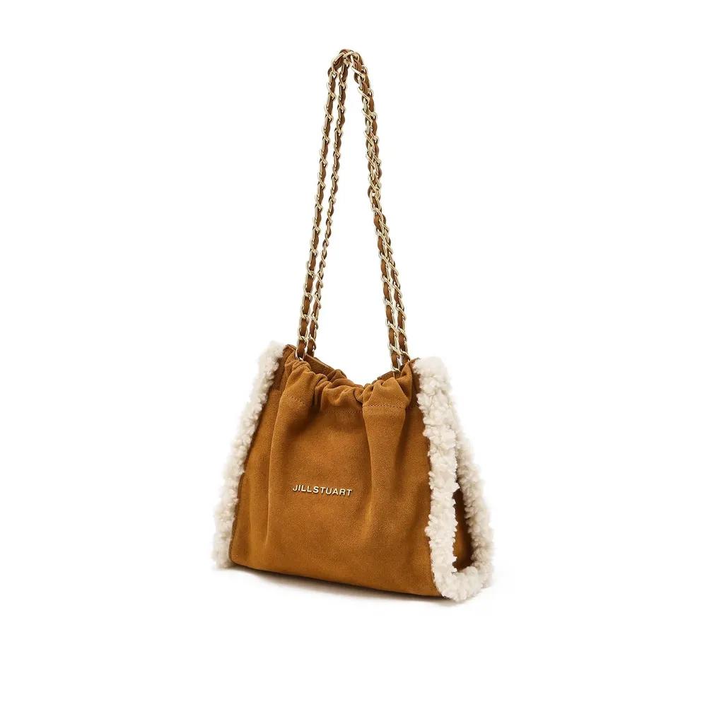 JABA6E153W2 [Coco Chain] Suede Leather Chain Shoulder S Brown