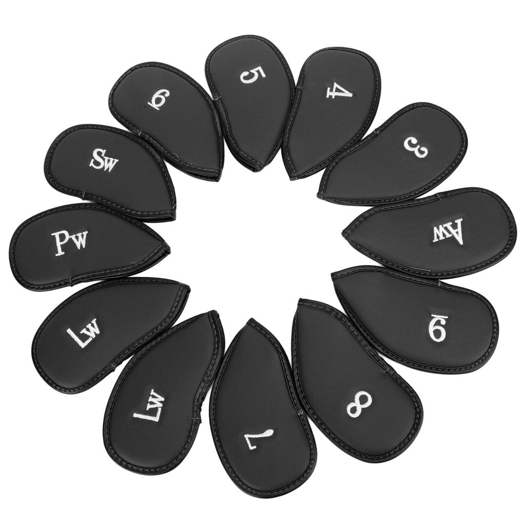 12Pcs Golf Iron Covers Set with Numbers Soft Protective Golf Head Cover Protective Headcover for